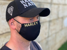 Load image into Gallery viewer, FACE MASKS BLACK WITH GOLD
