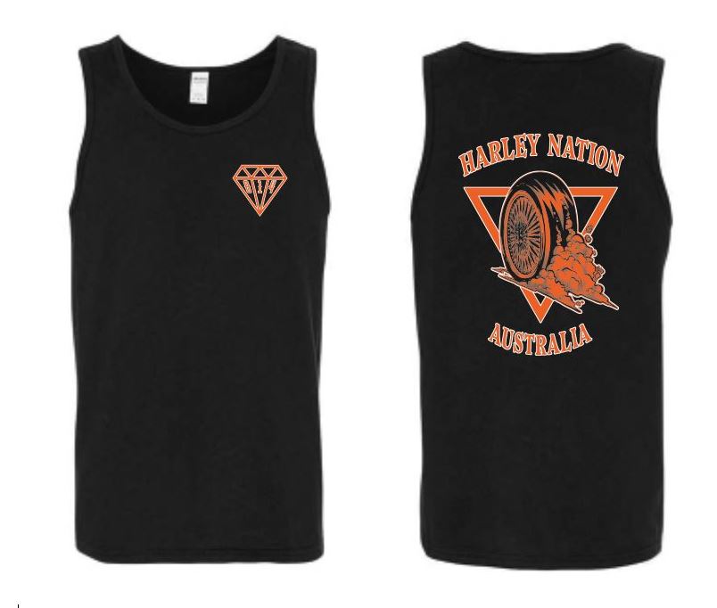 SINGLET BLACK - ORANGE