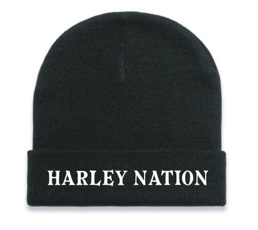 Beanie Black/White stitch