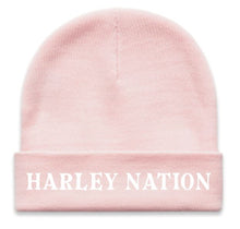 Load image into Gallery viewer, Beanie Pink/White stitch
