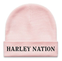 Load image into Gallery viewer, Beanie Pink/Black stitch
