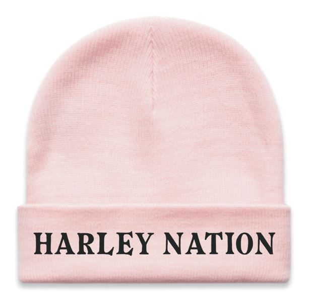 Beanie Pink/Black stitch