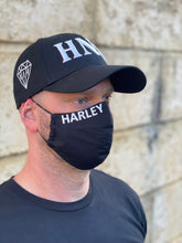 Load image into Gallery viewer, FACE MASKS BLACK WITH WHITE PRINT

