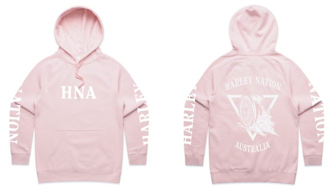 Womens Original Pink/White Hoodie