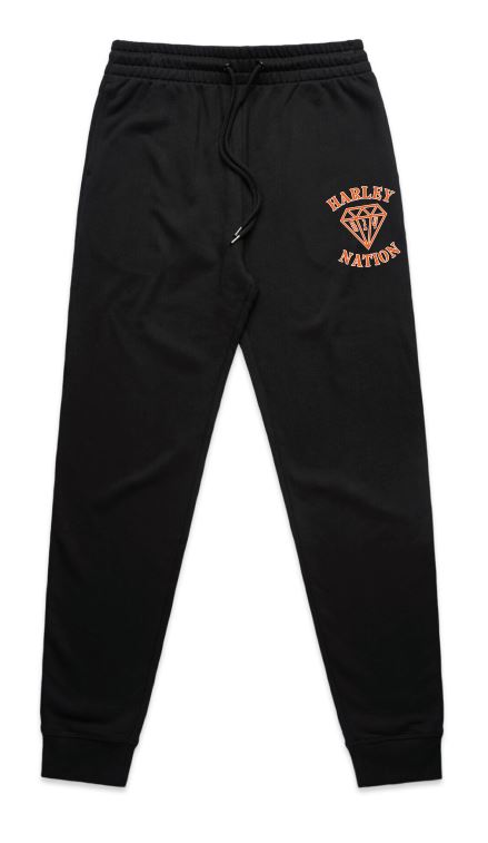 TRACKPANT BLACK - ORANGE