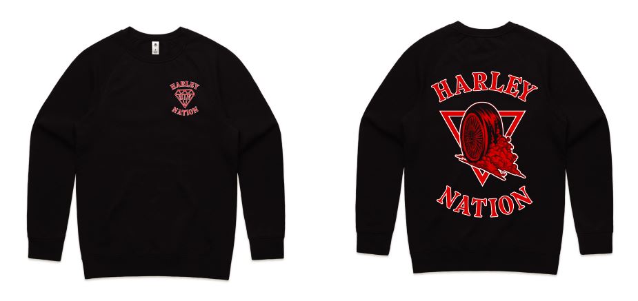 Crew Jumper Black and Red