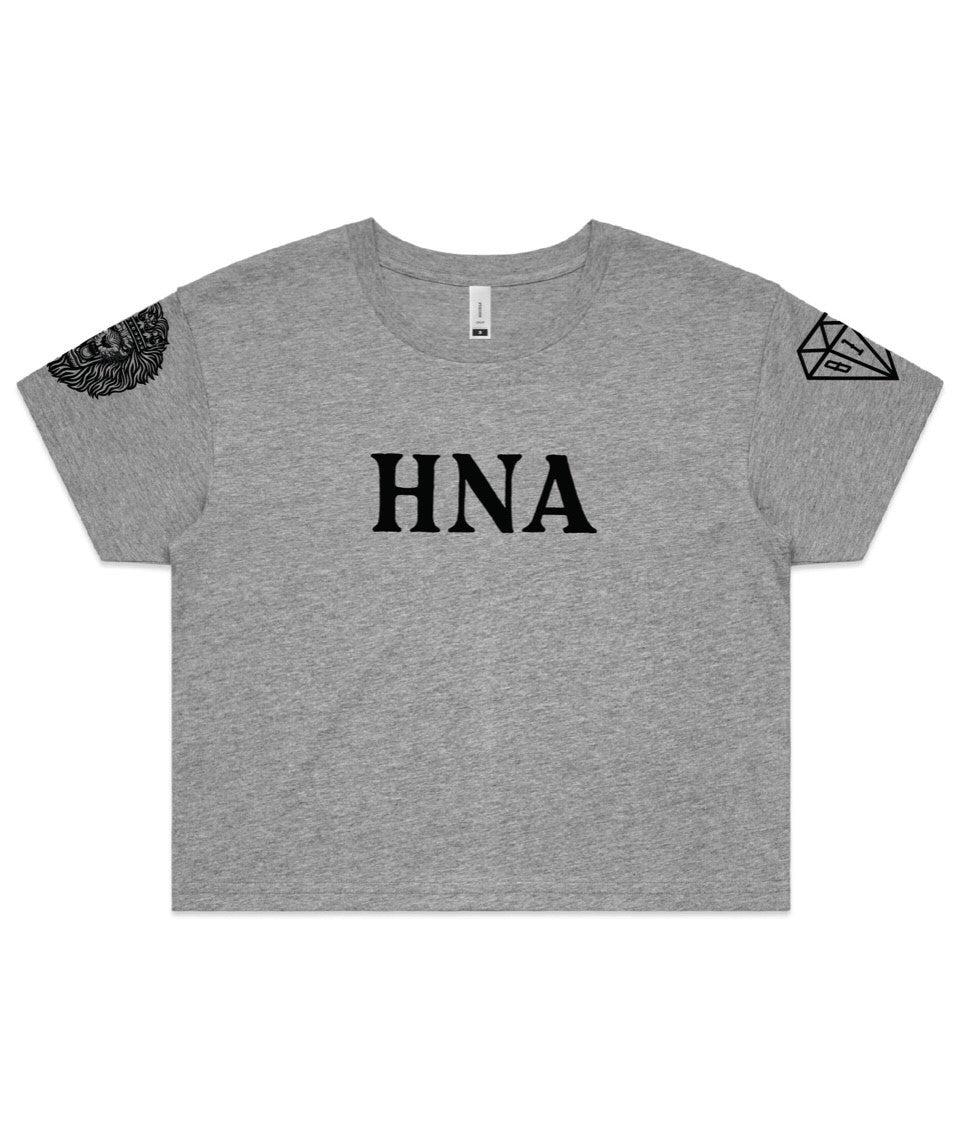 Womens Original Grey/Black Crop Top