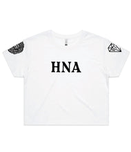 Load image into Gallery viewer, Womens Original White/Black Crop Top
